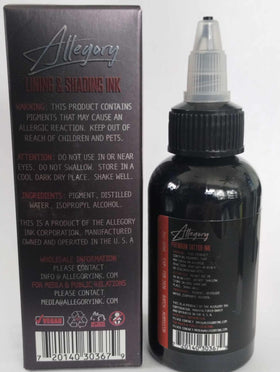Allegory Ultra BLAK US-made bottle label confirms quality.