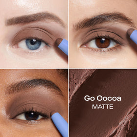 ALLEYOOP 11th Hour eye shadow stick application swirls show smooth blendability.