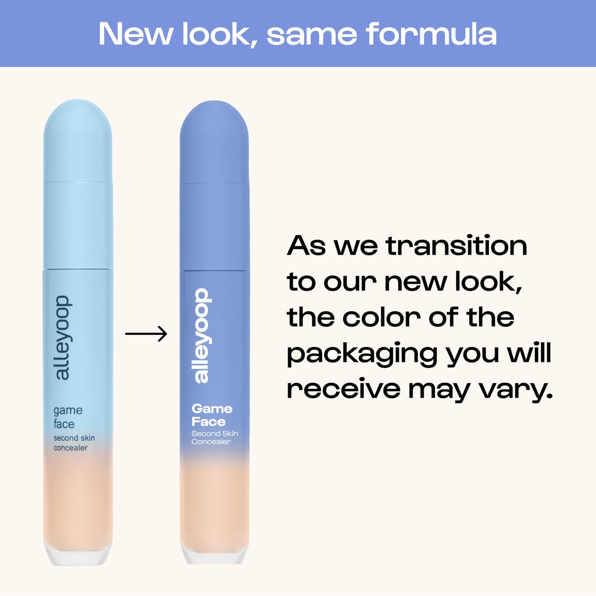 ALLEYOOP Game Face close-up demonstrates buildable coverage without creasing.