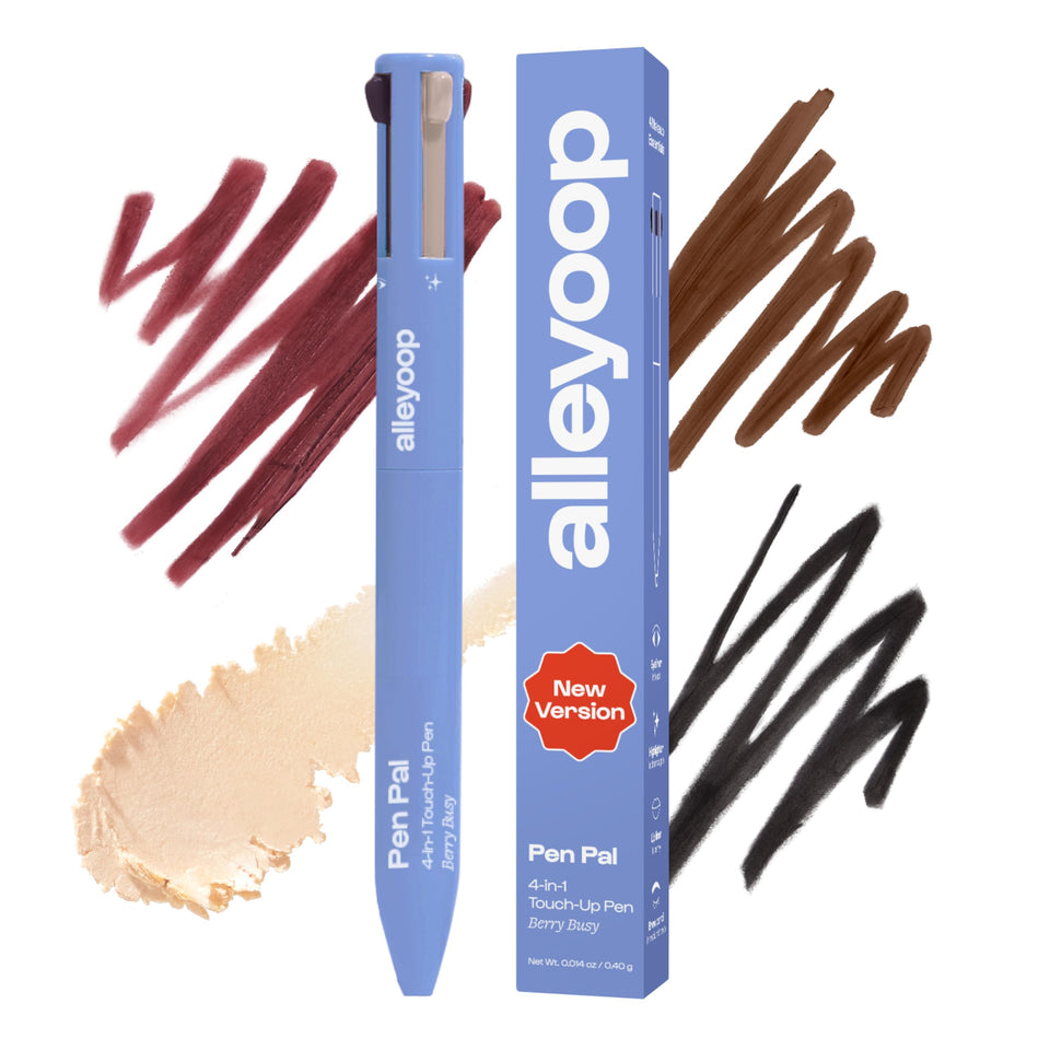 Alleyoop Pen Pal eyeliner 4-in-1 pen delivers precise, smooth lines for quick touch-ups.