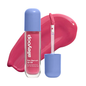 ALLEYOOP Sun Serum Lip Oil SPF 40 bottle close-up for everyday lip protection