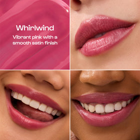 ALLEYOOP Sun Serum Lip Oil SPF 40 Whirlwind shade application with vibrant pink glow