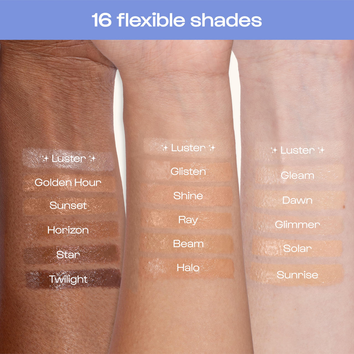 No white cast mineral sunscreen on skin for a natural finish.