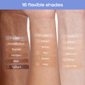 No white cast mineral sunscreen on skin for a natural finish.