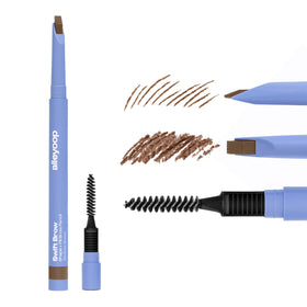 ALLEYOOP Swift Eyebrow All-In-1 pencil with built-in sharpener and spoolie for precise brows.