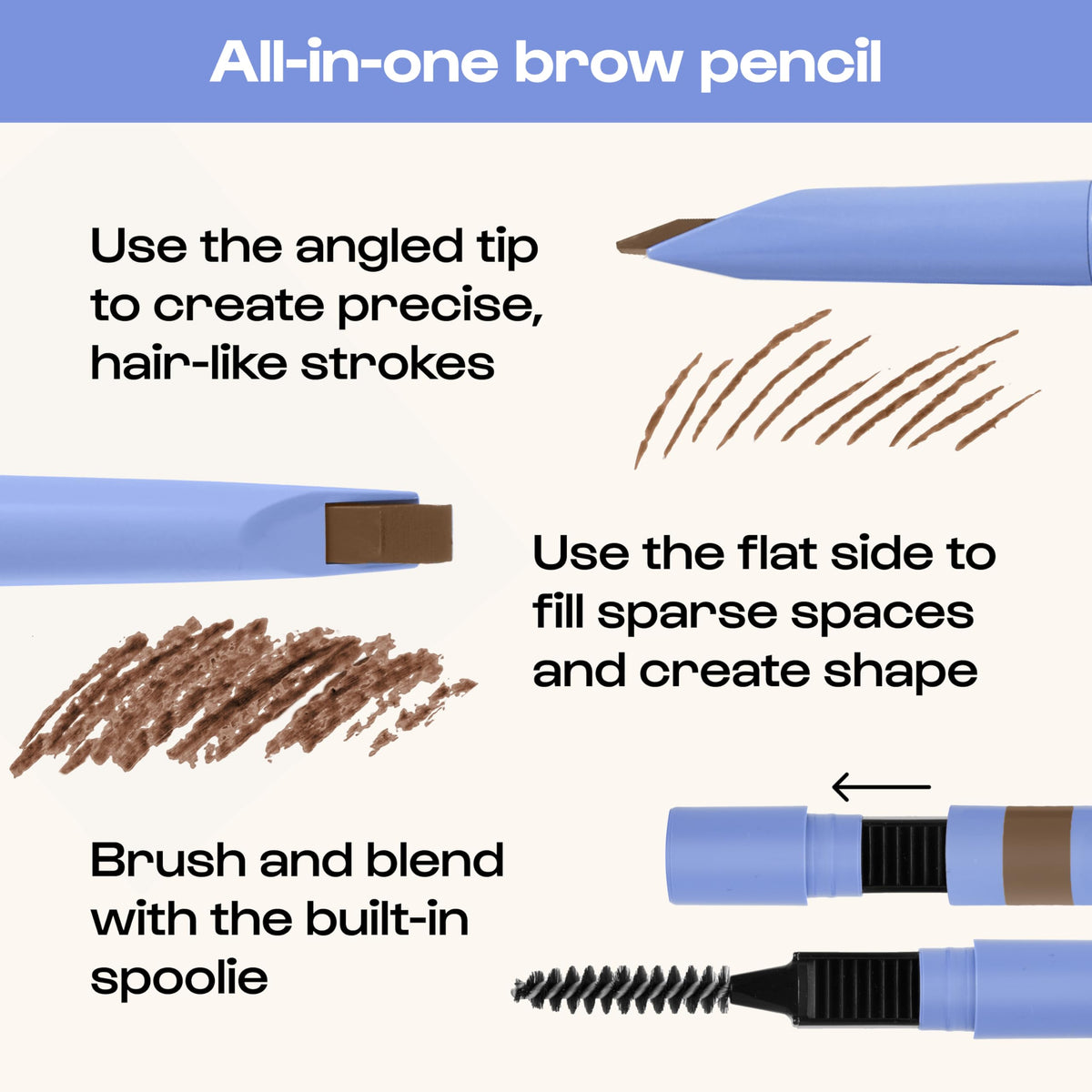 ALLEYOOP Swift Eyebrow water- and smudge-resistant formula for all-day wear.