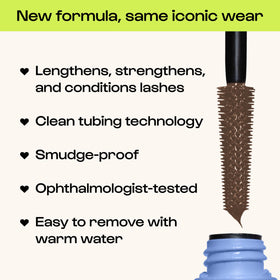 ALLEYOOP Tubing Mascara Brown wand – precision wand for defined, fluttery lashes.