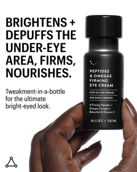Bakuchiol vitamin C eye cream application demonstrates smooth glide on the under-eye area
