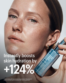 Close-up texture of Allies of Skin serum showing creamy, lightweight hydration