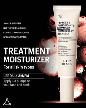 Allies of Skin dermatologist-tested stamp on packaging signals trusted skin health.