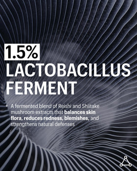 Lactobacillus ferment ingredient balances skin flora in the mist.