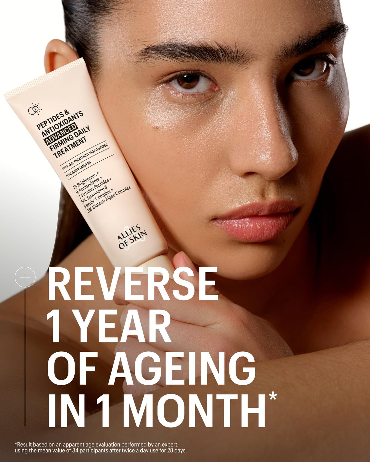 Allies of Skin rich-texture cream swirl ready for hydrating application.