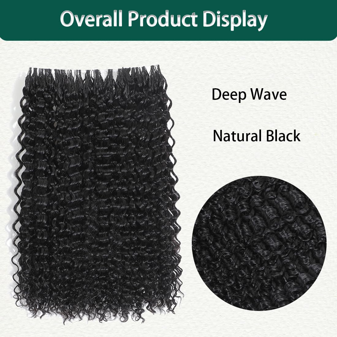 ALLKAN lightweight deep-wave hair for all-day comfort during daily styling.
