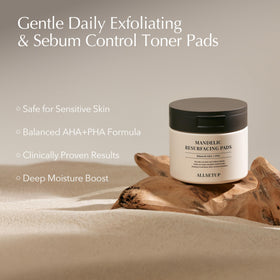 ALLSETUP Mandelic Acid Toner Pads soft side for absorption