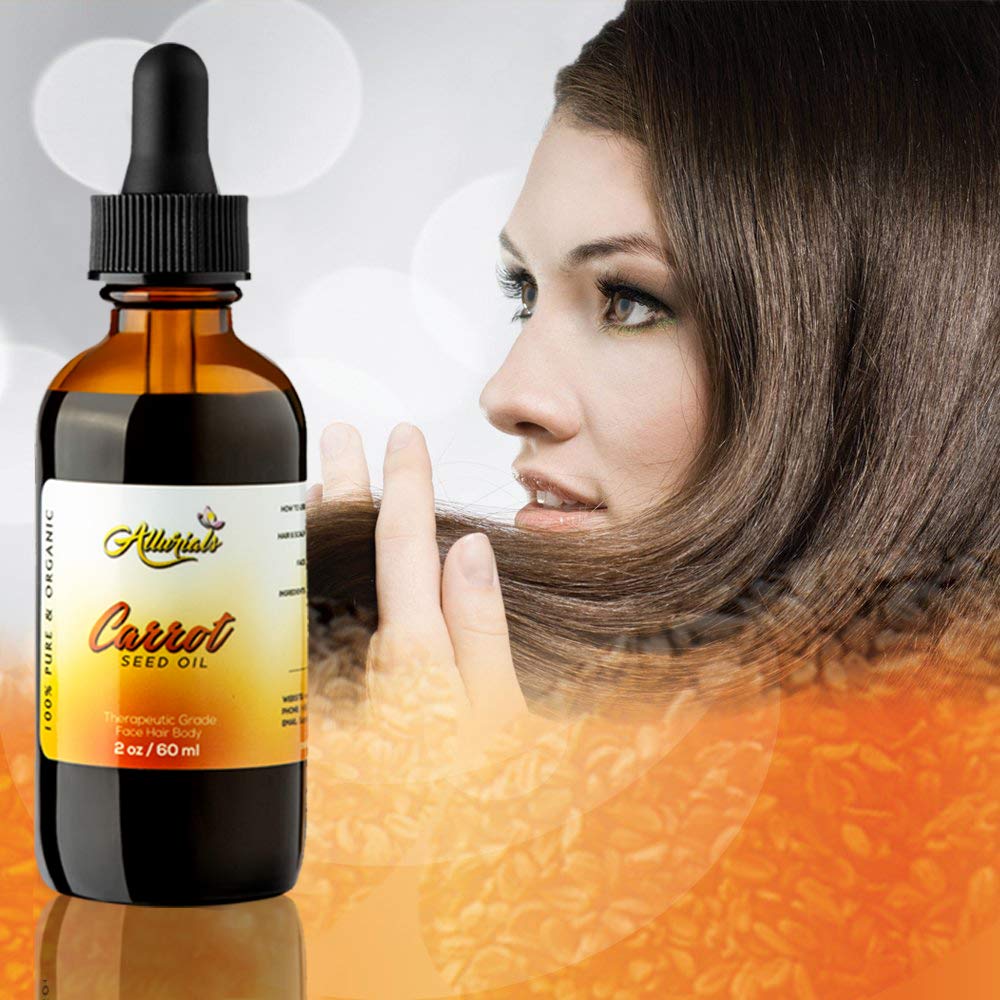 Allurials Carrot Seed Oil ingredients label emphasizes purity