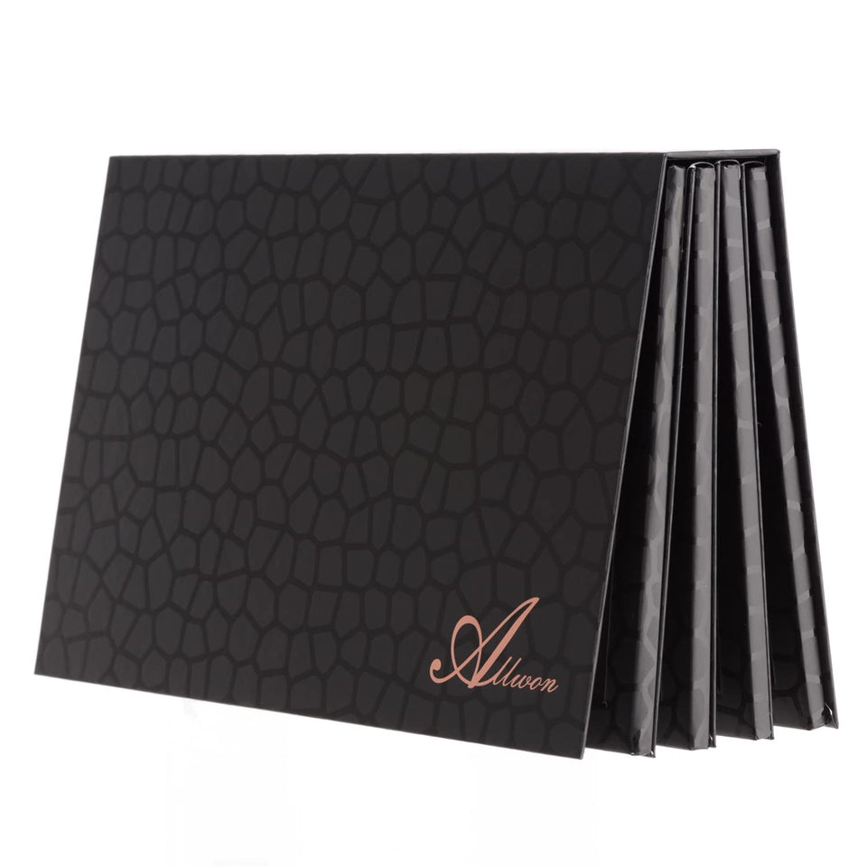 Allwon four-layer book palette front view showcasing organized makeup storage