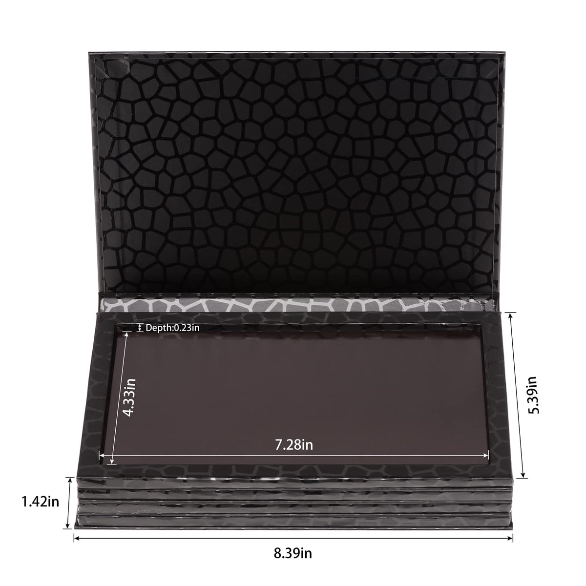 Allwon four-layer palette side profile highlighting slim portable design