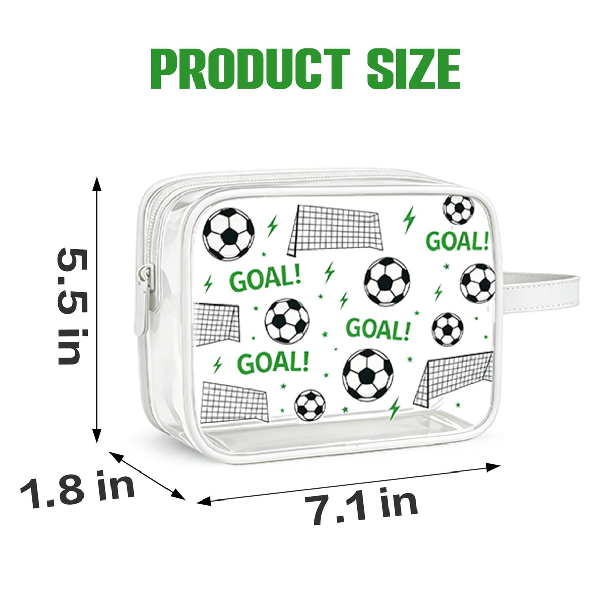 Allyix soccer bags display clear PVC with included cards for easy organization.