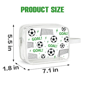 Allyix soccer bags display clear PVC with included cards for easy organization.