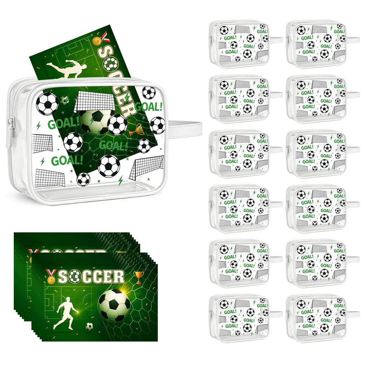 Allyix soccer goodie bags 12-pack shown for gifts and party favors.