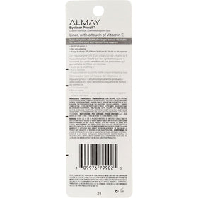 Almay Eyeliner Pencil Black Brown application closeup demonstrates easy glide.