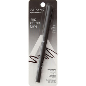 Almay Eyeliner Pencil Black Brown open cap displays precise tip for defined lines.