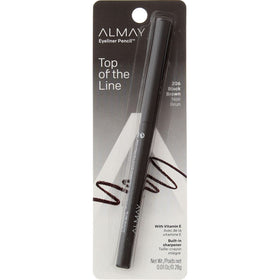 Almay Eyeliner Pencil Black Brown swatch shows rich color and smooth application.