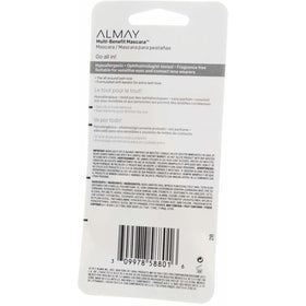 Almay One Coat Mascara brush-application demonstrates quick, single-coat lift on lashes.