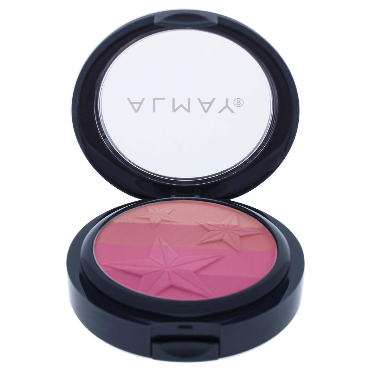 Almay Powder Blush Pink with bricked color swirls for natural radiance on the cheeks.
