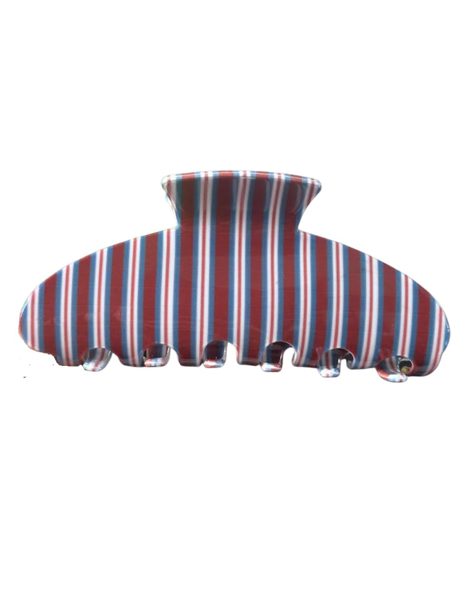Almere hair claw clip striped camo design secures hair for varied hair types