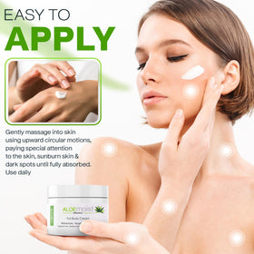 AloeMoist after-sun soothing cream tube for calm skin.