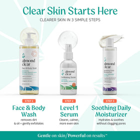 Almond Clear chest back shoulder application scene showing versatile use