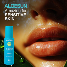 ALOESUN lightweight mist for quick, refreshing hydration after sun exposure.