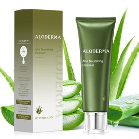 Aloderma firming facial wash bottle for daily cleansing and hydration.