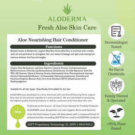 Aloderma after-use hair appears silky, soft, and shiny
