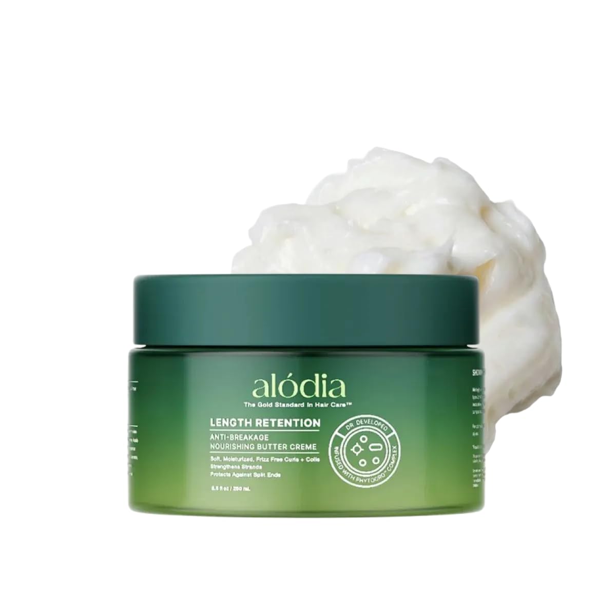 ALODIA Anti-Breakage Butter Crème jar shows rich, hydrating texture for curls.