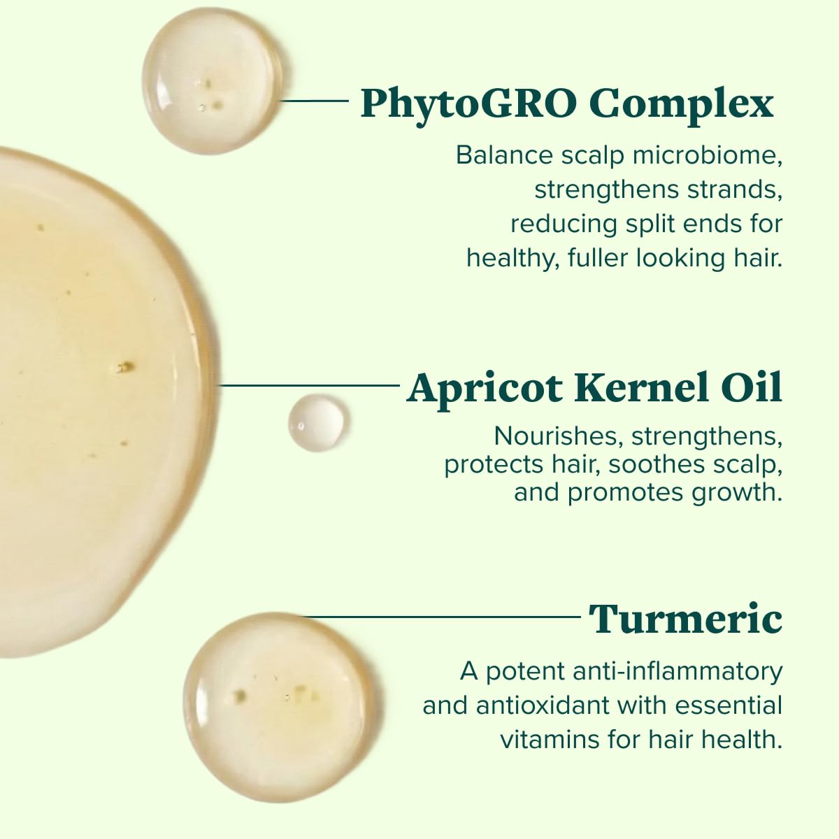 ALODIA Nourish & Grow ingredient blend bottle highlights avocado, rosemary, and oils for scalp nourishment.