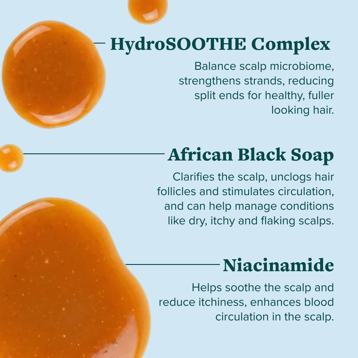 ALODIA Black Soap Wash rich lather highlights clarifying cleanse for hair.