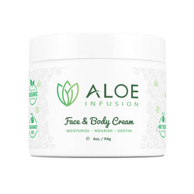 Aloe Infusion bottle of Aloe Vera Face & Body Cream for fast hydration