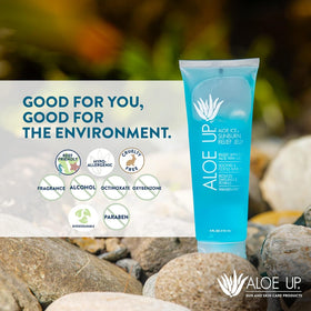 ALOE UP Gentle, non-greasy texture leaves skin refreshed.