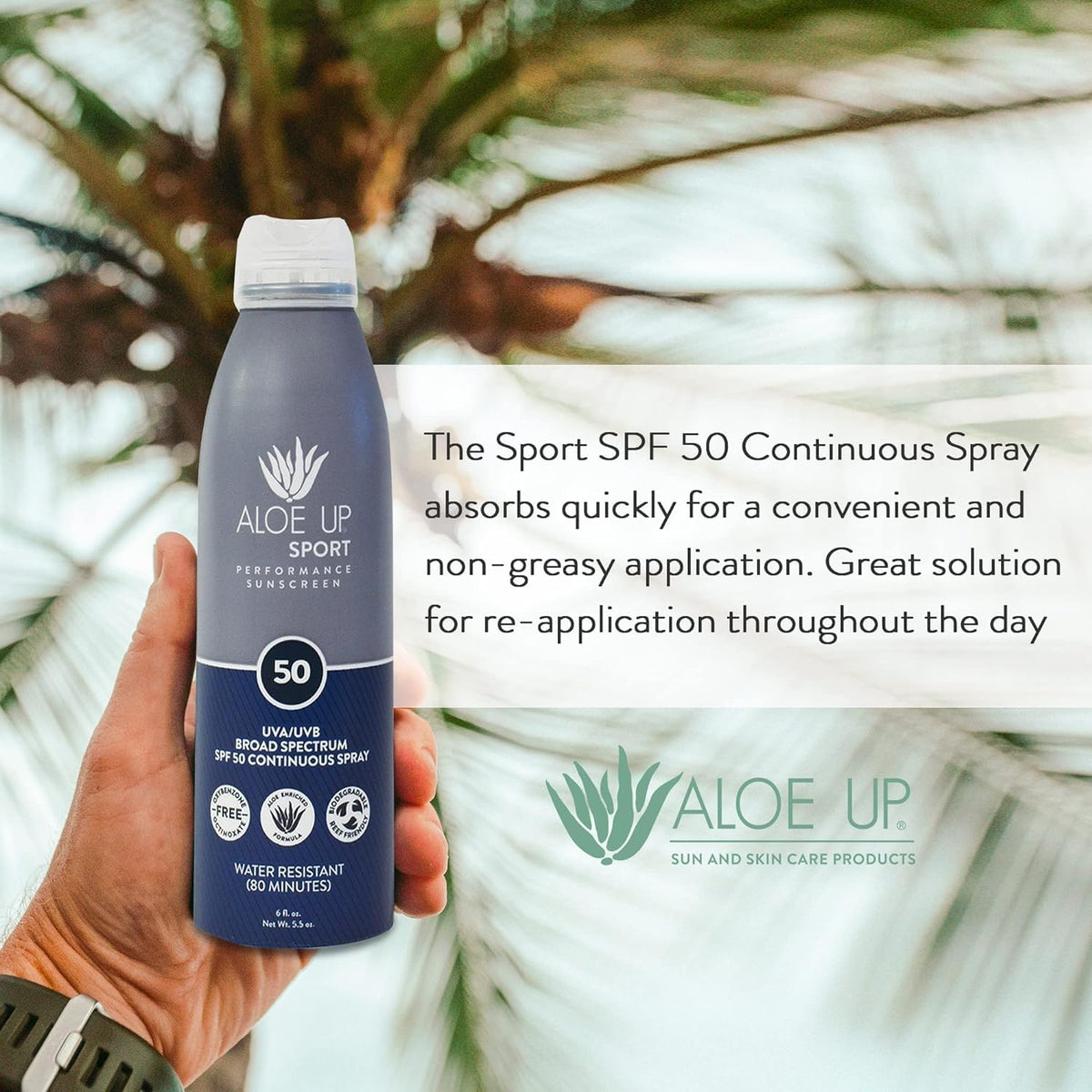 Two-pack Aloe Up Sport Spray packaging for convenient value