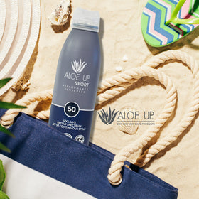 ALOE UP Sport Spray Sunscreen reef-friendly and cruelty-free