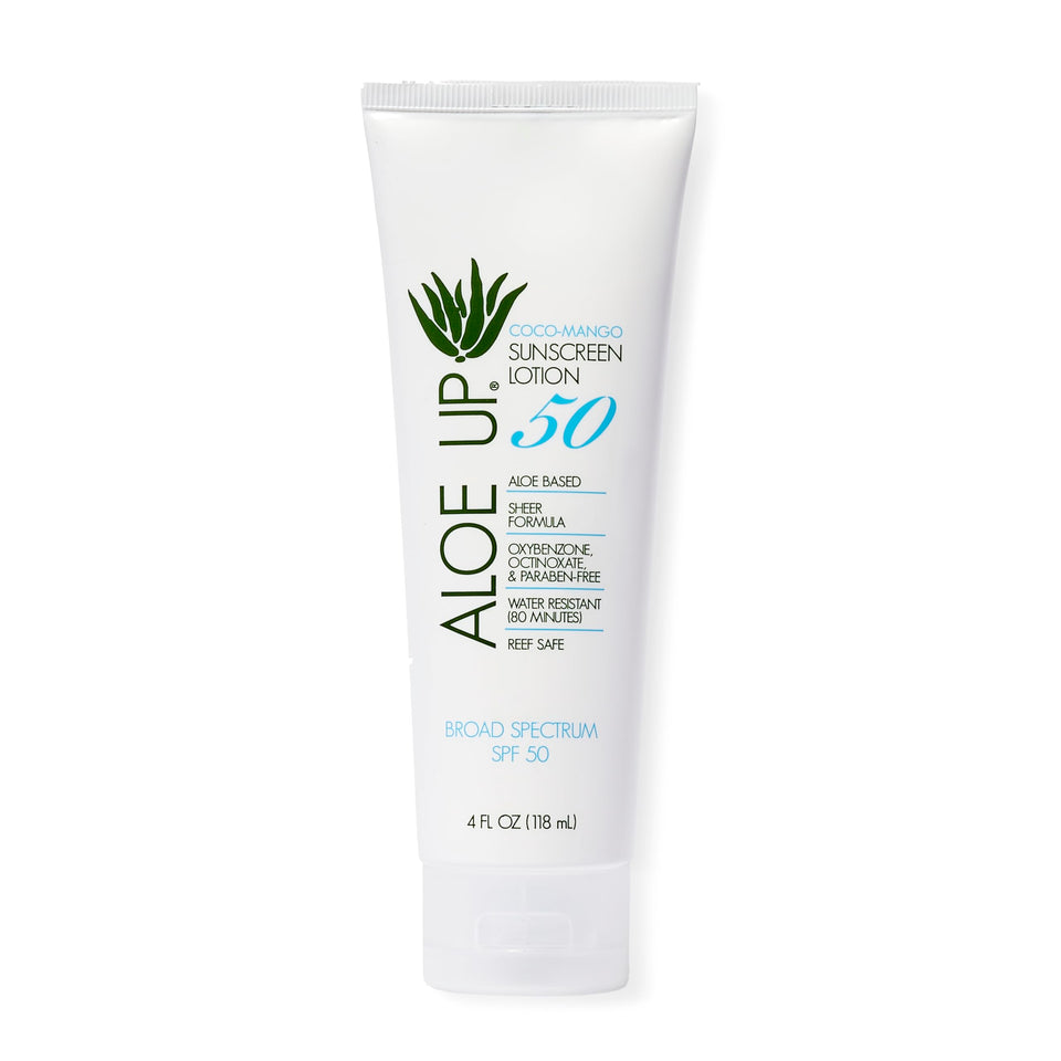 Aloe Up White Collection SPF 50 bottle front for daily protection.