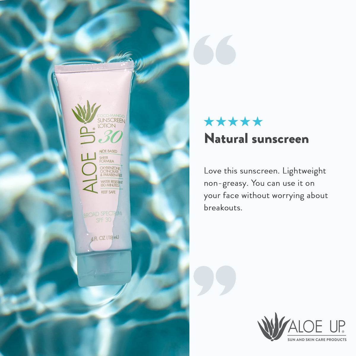Aloe Up White Collection Coco Mango fragrance adds refreshing outdoor scent