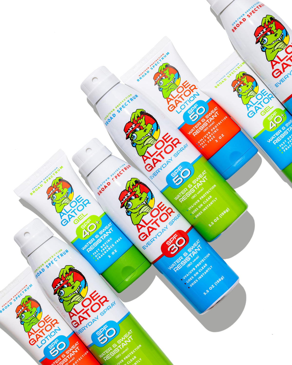 Aloe Gator Gel Sunscreen offers 80-minute water resistance.