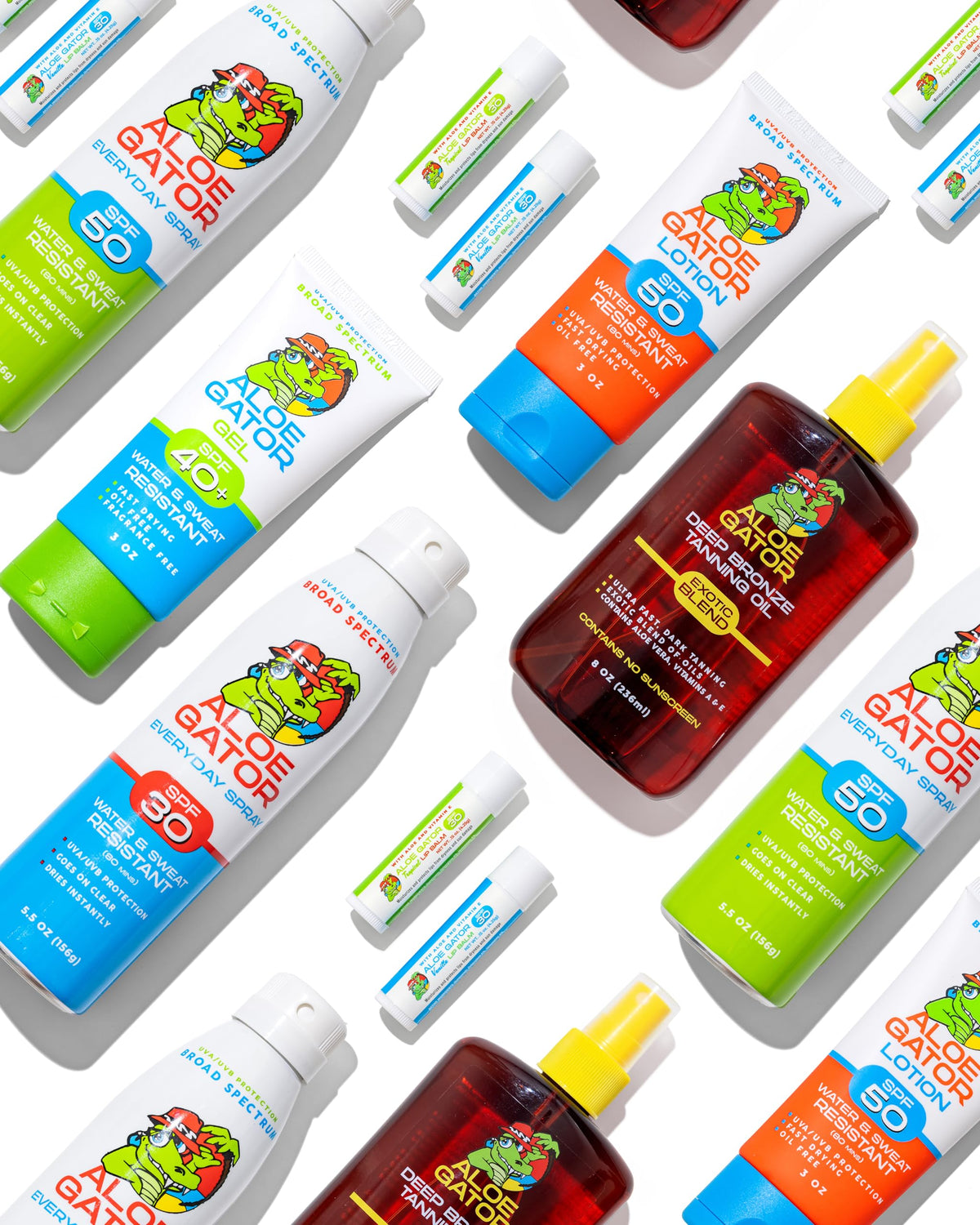 Aloe Gator Gel Sunscreen dries fast, leaving no stickiness.