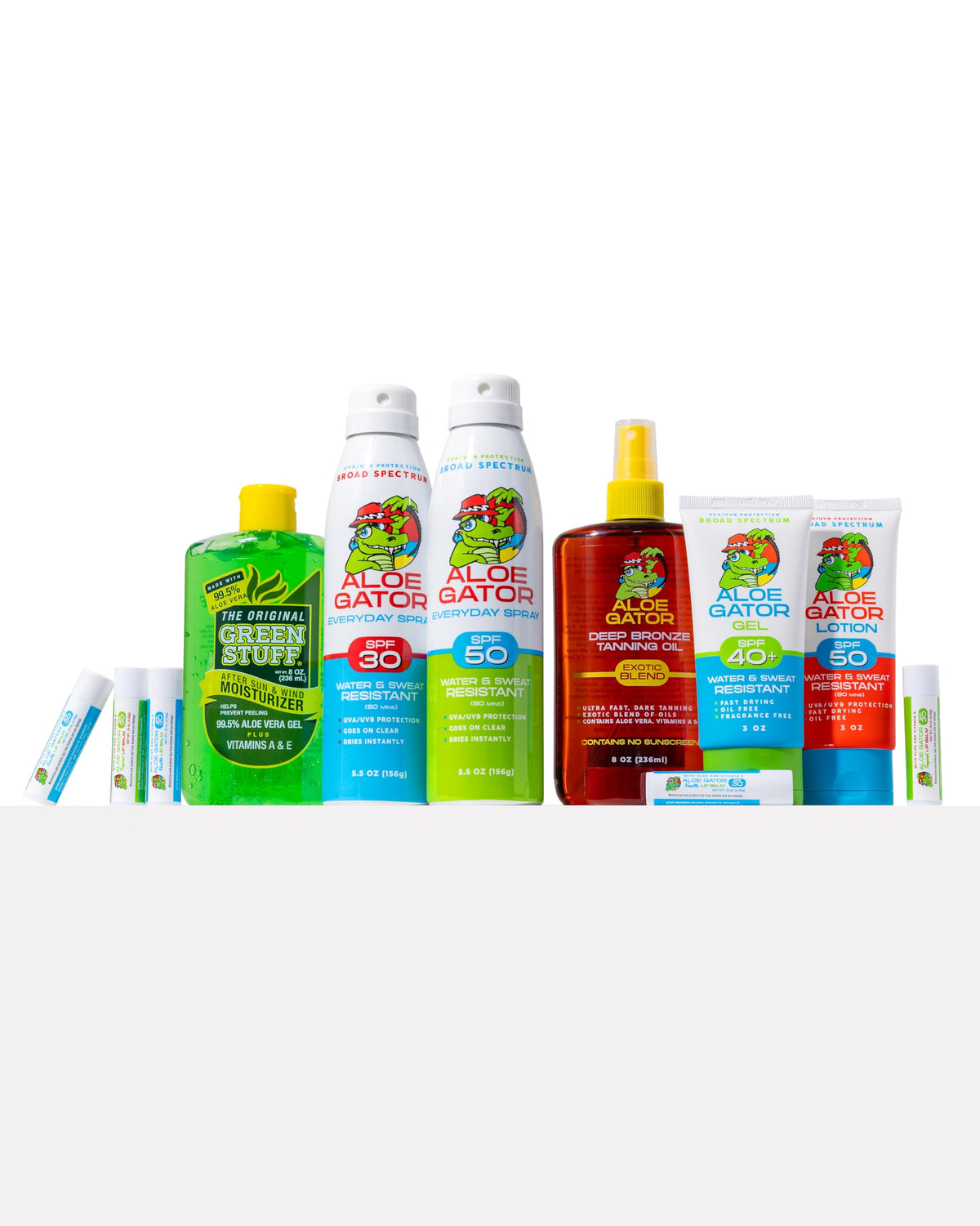 Aloe Gator Gel Sunscreen protects active families outdoors.