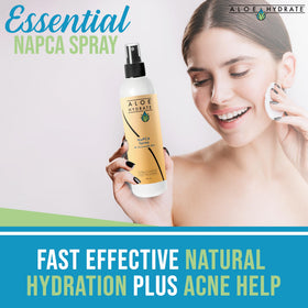 AloeHydrate NaPCA Mist label close-up highlighting ingredients.