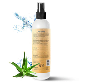 AloeHydrate NaPCA Mist spray application on skin for cooling hydration.