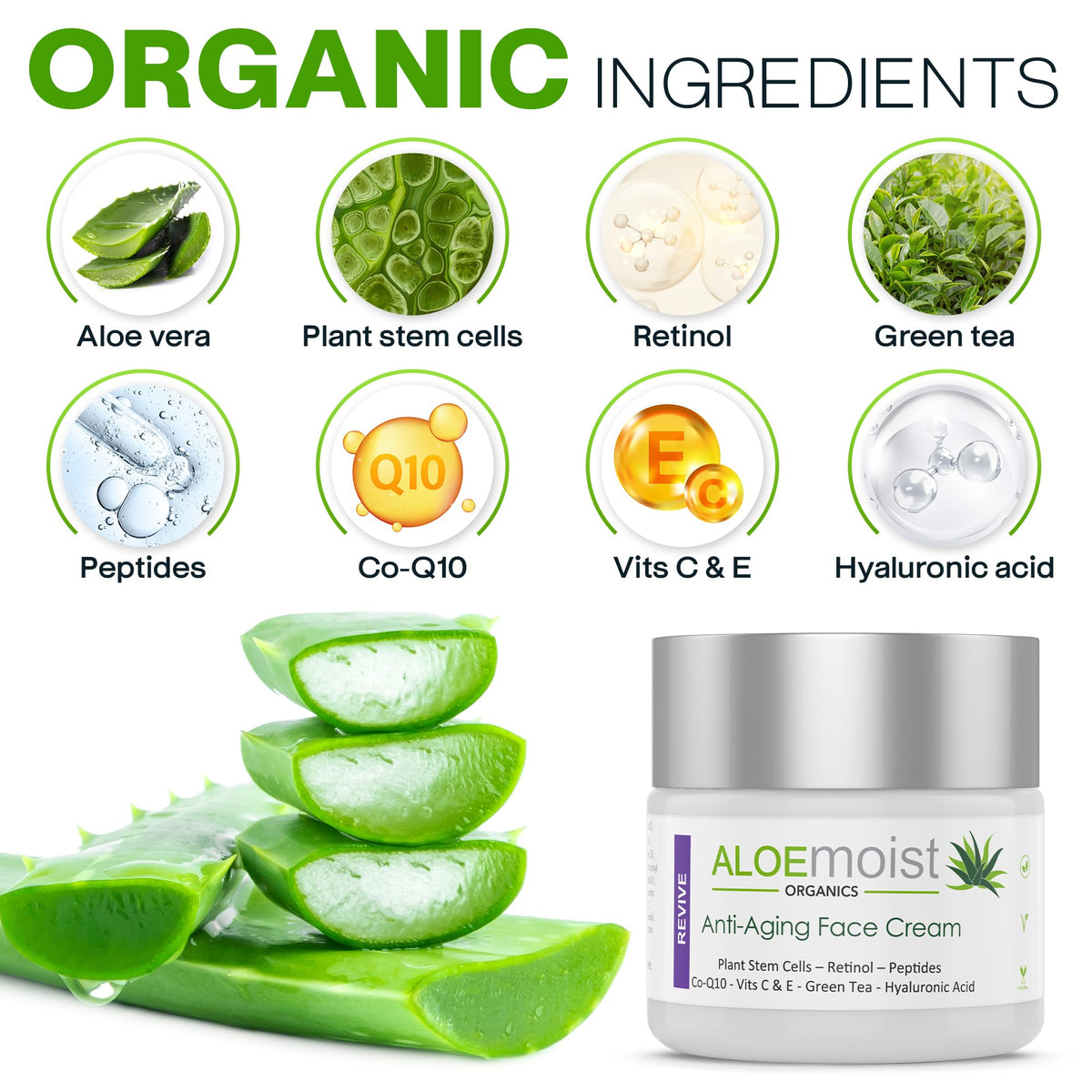 AloeMoist Revive creamy texture during application for quick absorption.